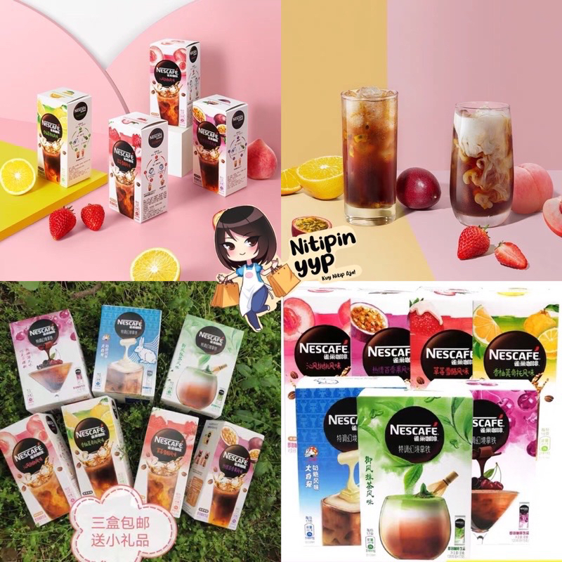 [HRG PER SACHET] Nescafe Coffee Tea / Alley Milk Tea Sachet China - Kopi Sachet Nescafe Alley