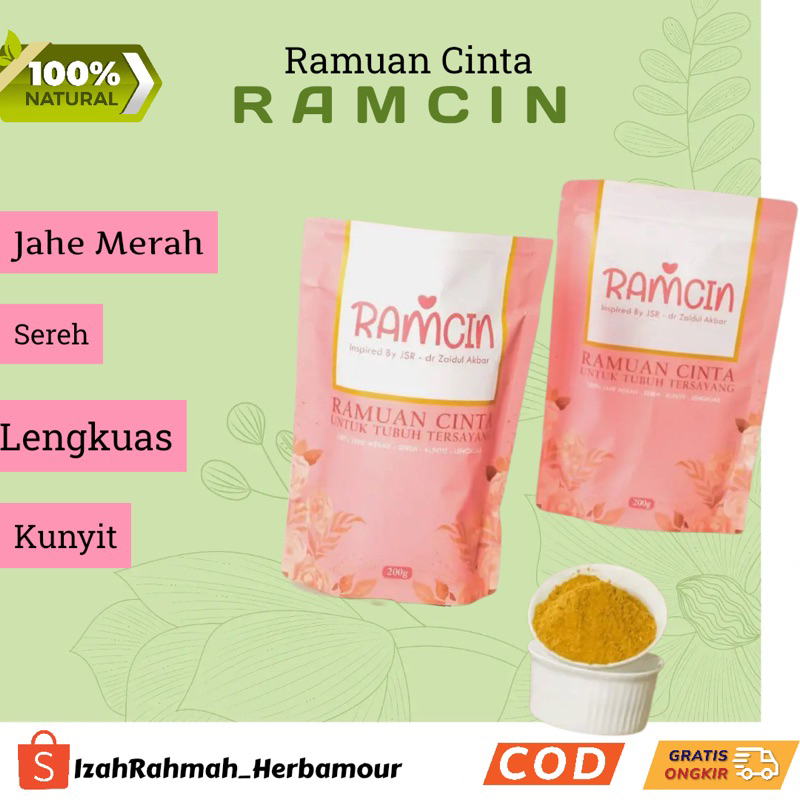 

Ramcin Ramuan cinta Rampai Cinta Herbalov Diet bahagia DBH 200gr / 100gr lebih hemat