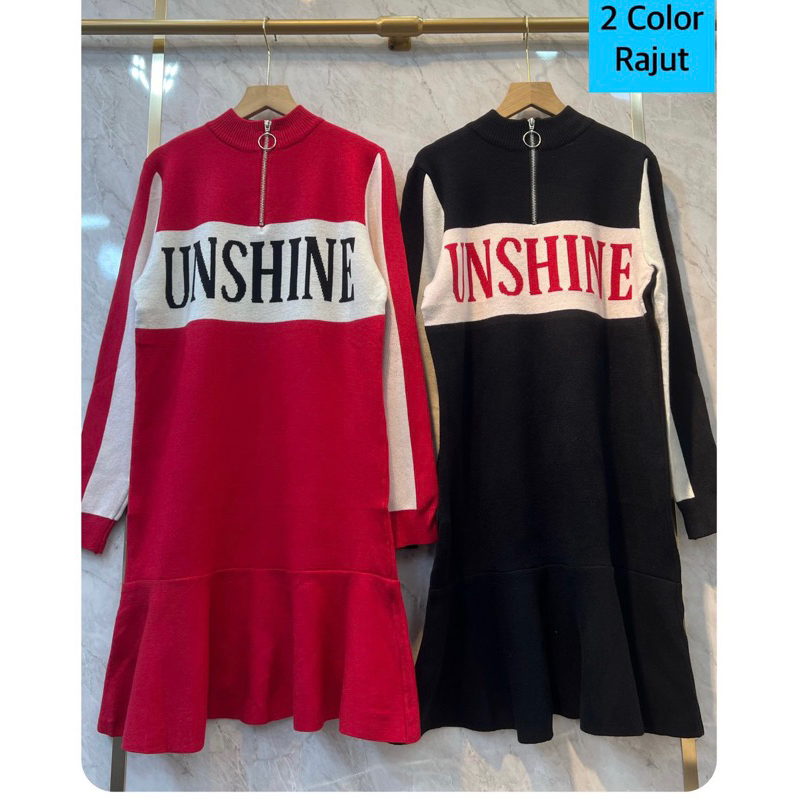 dress rajut import premium