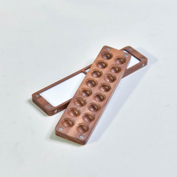 Magnetic Wooden Color Palette Disk/Palete kayu watercolor magnet