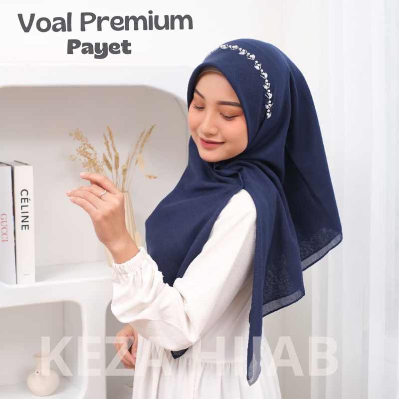 SEGIEMPAT VOAL PAYET - HIJAB VOAL PARIS PAYET PREMIUM