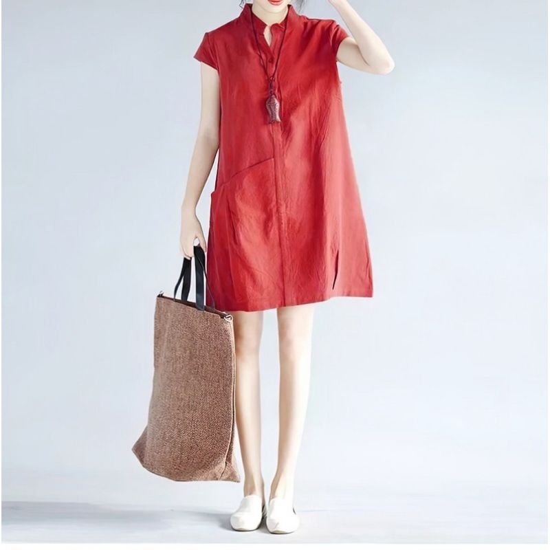 Terre Dress Wanita Linen Premium Korean Style