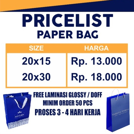 

Paper Bag Custom Printing Free Laminasi Glossy Atau Doff/Paperbag Kado/Packaging Produk/Paperbag Termurah/Shopping Bag Tas Kertas
