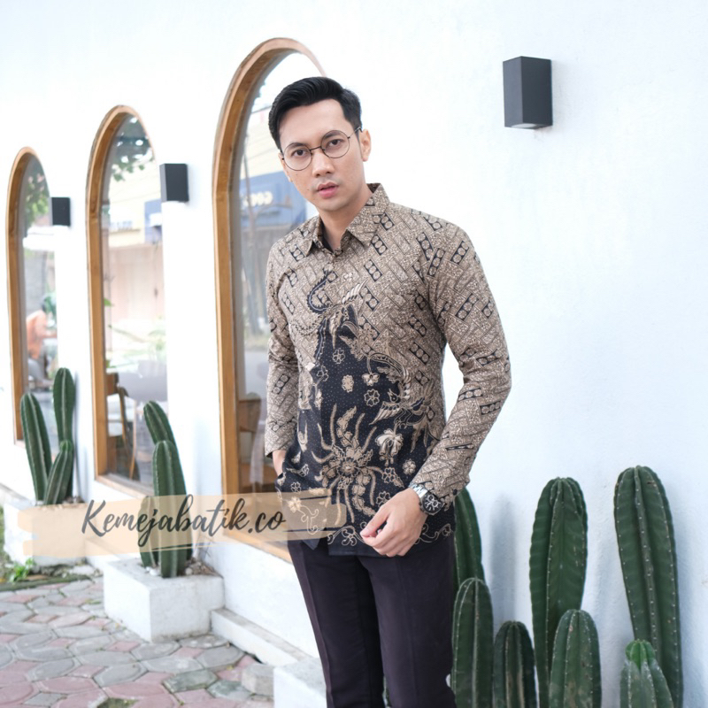KEMEJA BATIK SLIMFIT DAMAR WULAN / KEMEJA BATIK LENGAN PANJANG FULL LAPIS FURING HERO