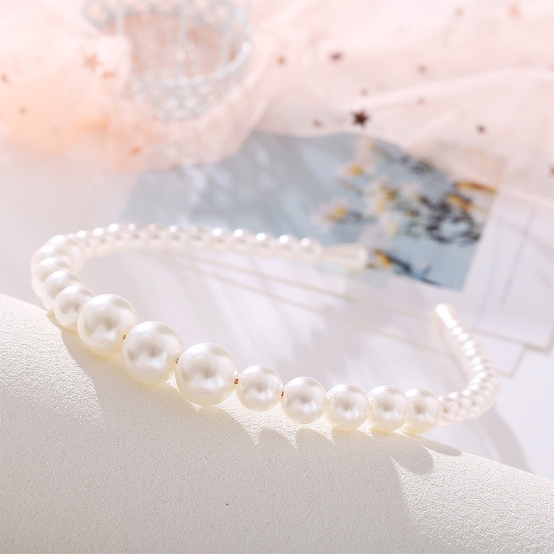 Bando Mutiara| Korean Fashion Pearl Headband Ins Princess Hairband Bando Gaya Korea Elegant Women Hair Accessoires Gift Bandana Pearl Bando Mutiara