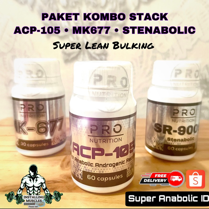 PAKET KOMBO STACK SUPER LEAN BULKING (ACP-105 + MK677 + STENABOLIC)