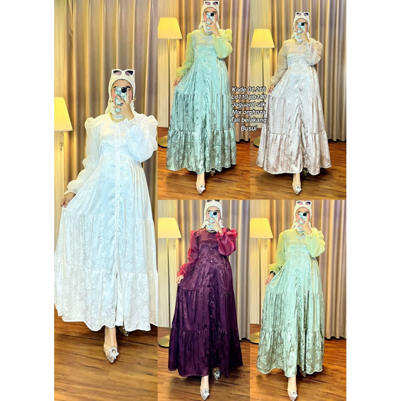 Siffa Silk Dress Ld 110/Dress Silk Glossy Jumbo/Dress Lebaran/Dress Maxi/Dress Kondangan Remaja/Dress Terbaru