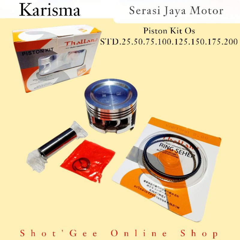 PISTON KIT SEHER KARISMA / SUPRA X 125 Karbu