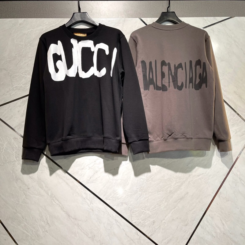 Sweater Gucci X Balenciaga Font Black Grey
