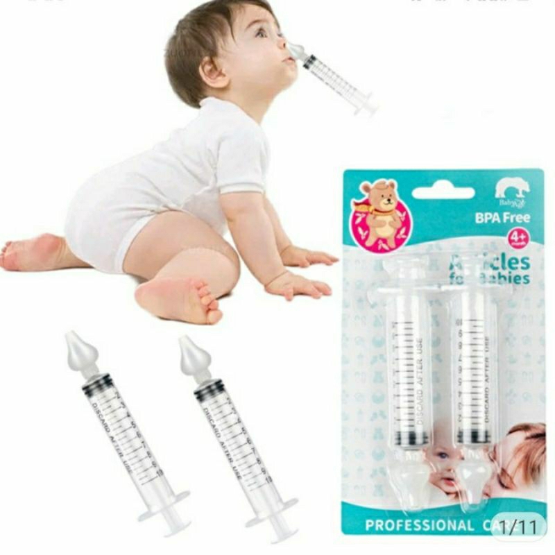 Alat cuci hidung bayi BABYAGE  isi 2pc /nose cleaner needle SIAP PAKAI