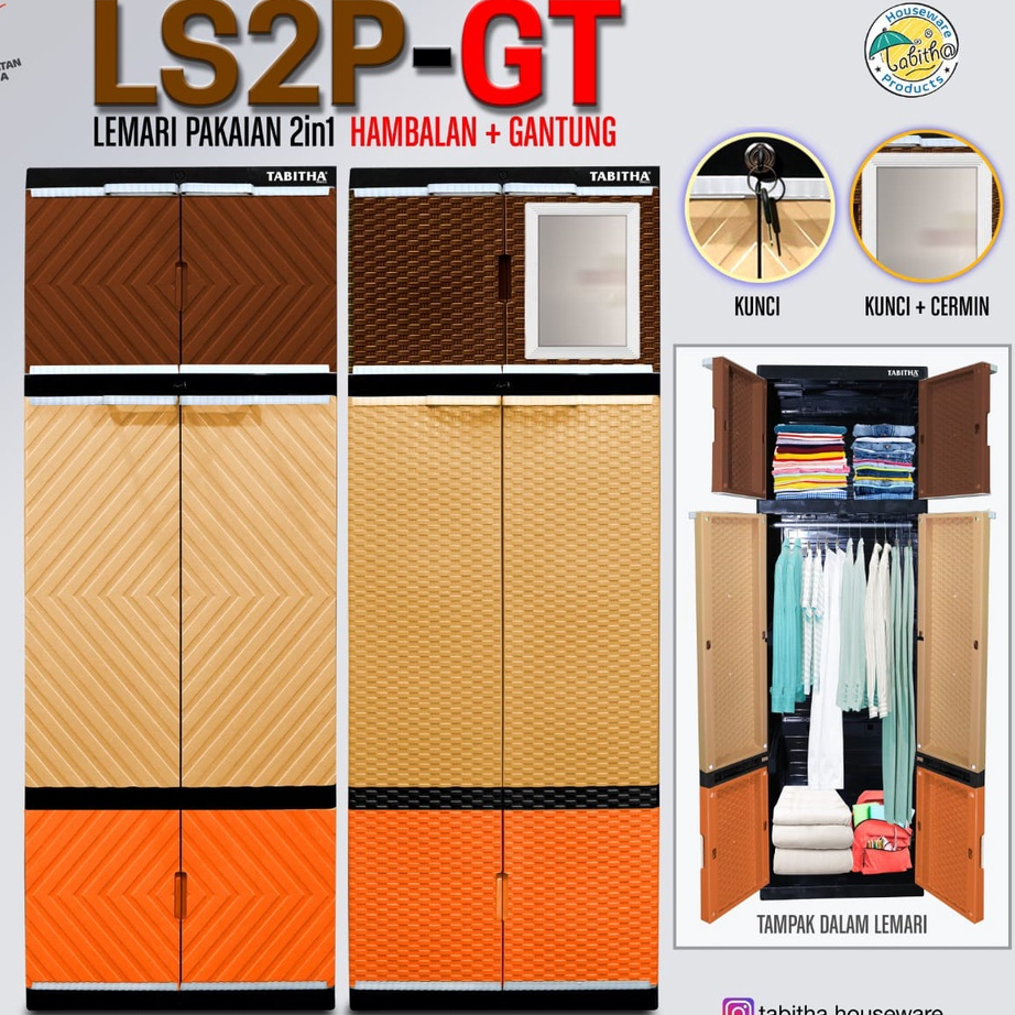 LEMARI PAKAIAN PLASTIK GANTUNGAN TABITHA LS2P