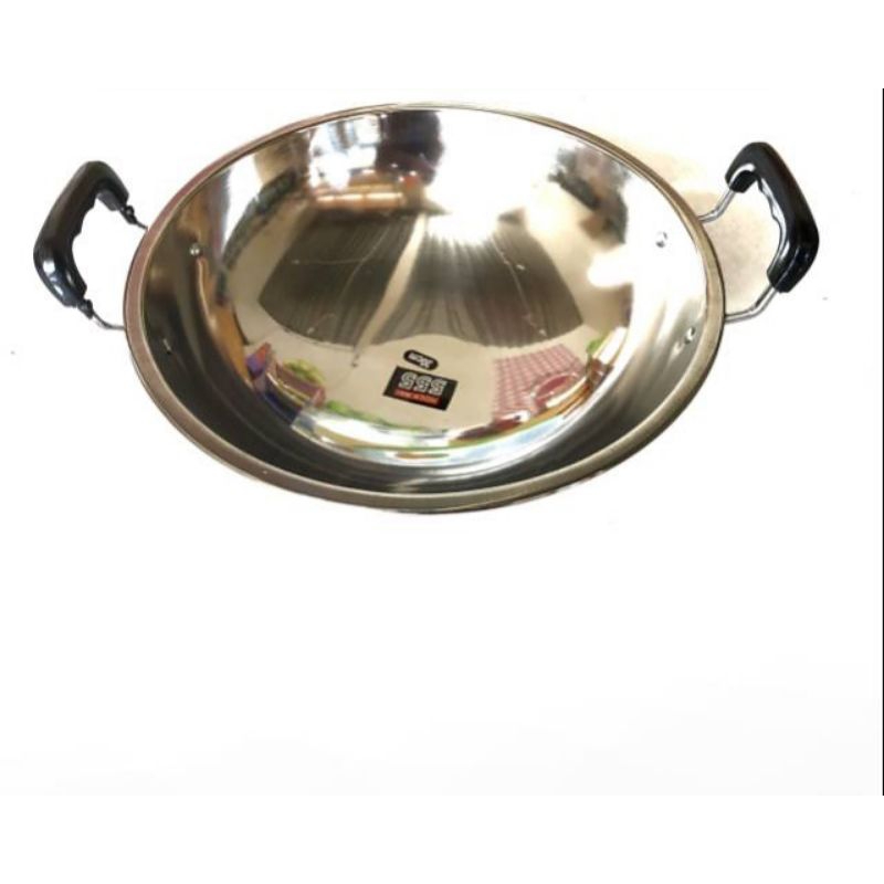 wajan dapur stainless stell ukuran 30 cm merk 555