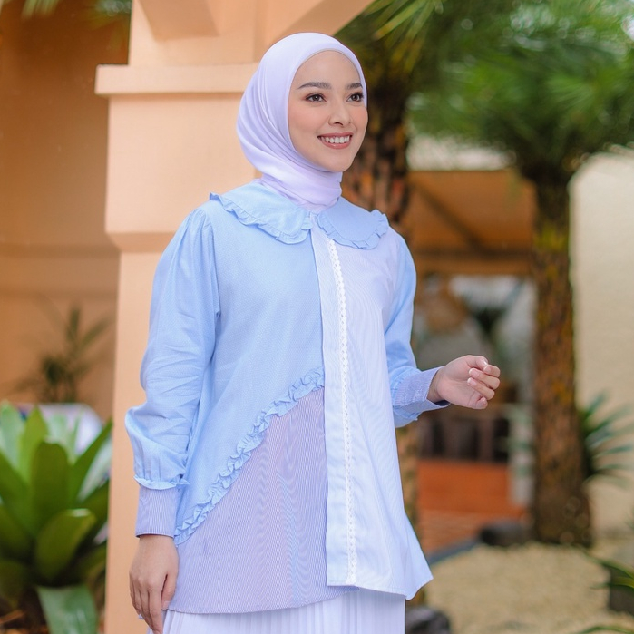 Eleanorre Benita Top Blue Atasan Wanita