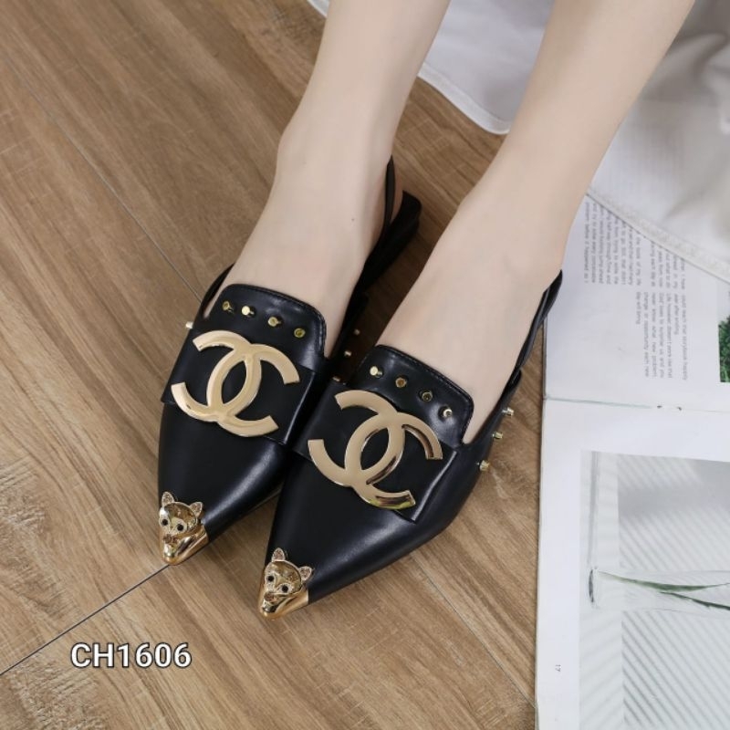 FLAT SHOES CH1606 C|-|A||E|_BACKSTRAP PREMIUM IMPORT SHOES