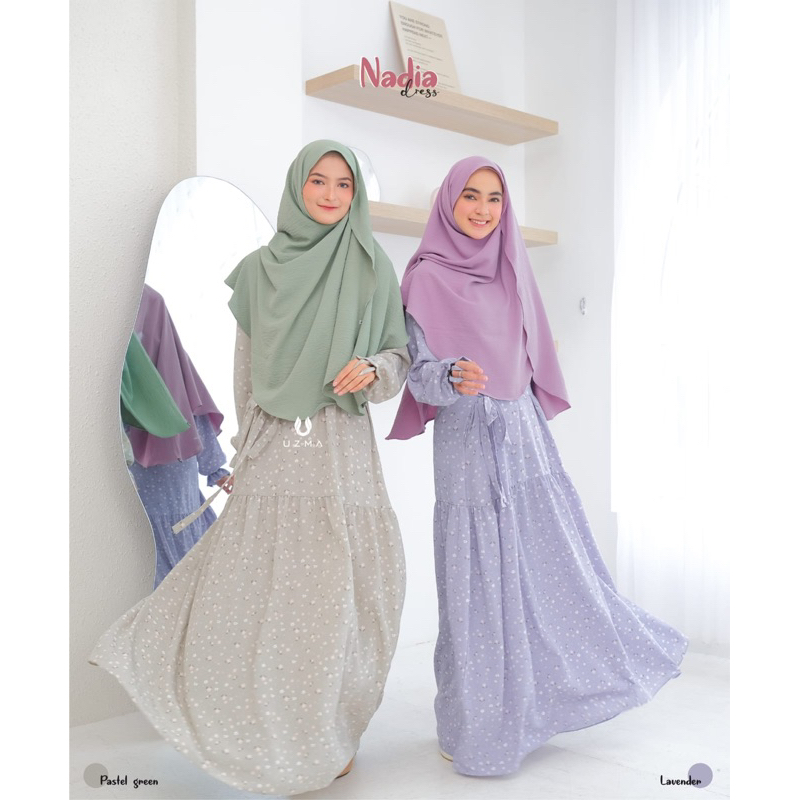 NADIA DRESS BY UZMAHIJAB | READY STOCK  ABAYA BUSUI NADIA UZMA | GAMIS NADIA DRESS UZMA | SET NADIA 