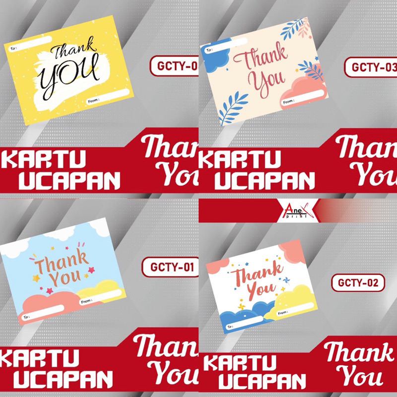 KARTU UCAPAN THANK YOU ISI 4 PCS/ THANKS CARD/ THANK YOU CARD/GREETING CARD THANK YOU/GIFT CARD/KARTU UCAPAN TERIMA KASIH/ HANGTAG THANKYOU