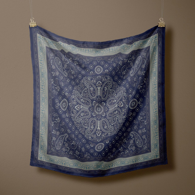 Hijab Motif ETHNIC - NAVY