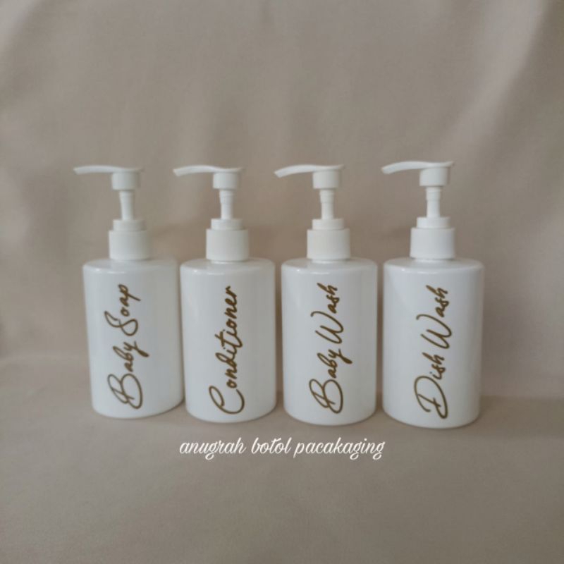 Botol Pump 250ml Rf/Botol Sabun Cair 250ml_Tutup Pump Putih