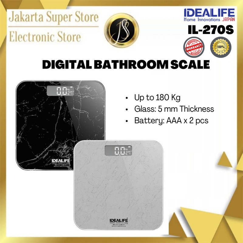 IDEALIFE-DIGITAL BATHROOM SCALE IL-270S ALAT TIMBANG BADAN DIGITAL