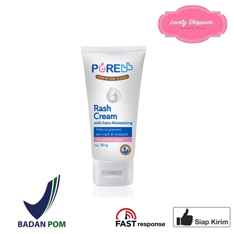 PUREBABY PURE BABY PURE BB PUREBB RASH CREAM 50 GR 50GR KRIM IRITASI BAYI