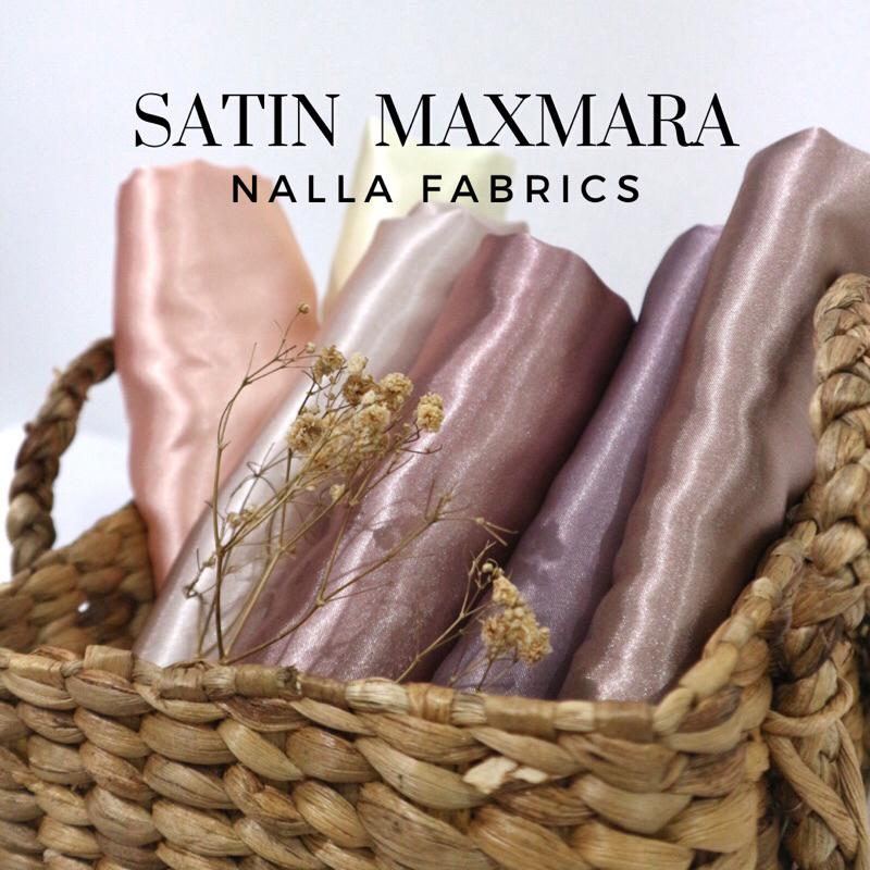 1/2 meter Kain Satin Silk Maxmara / Silk Sutra Premium - Kain bridesmaids, seragam keluarga