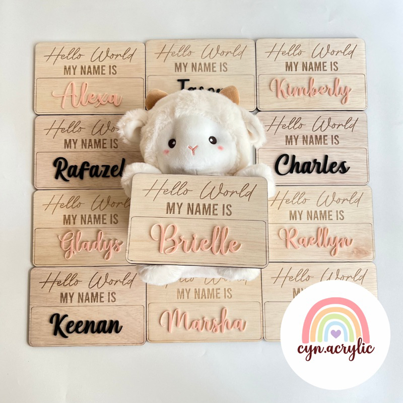 HELLO WORLD MY NAME IS BOARD ASSALAMUALAIKUM CUSTOM NAMA BAYI BAGUS MURAH FOTO PROPERTI