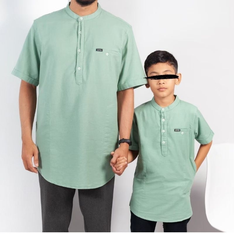 KOKO COUPLE ANAK DAN AYAH LENGAN PENDEK WARNA MAROON MUSTARD MOCCA NAVY UKURAN ANAK S M L XL