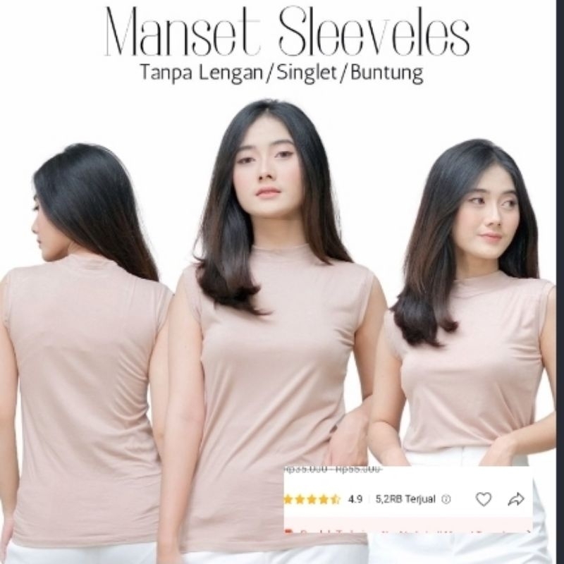 Jual Manset Sleeveles Tanpa Lengan Singlet Buntung Shopee Indonesia