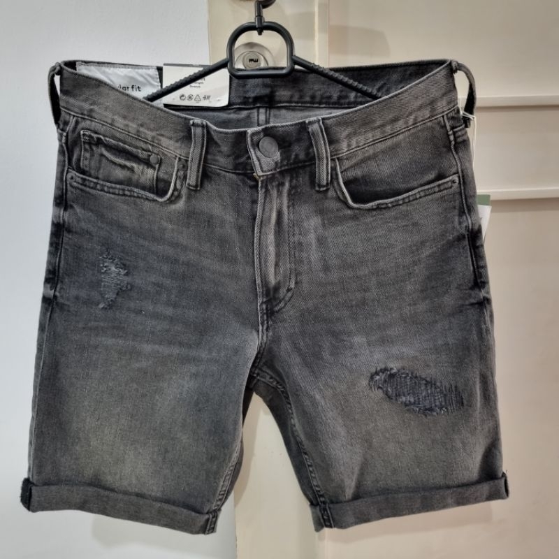 H&M Short Pants Ripped Jeans Original Celana Pendek Jeans
