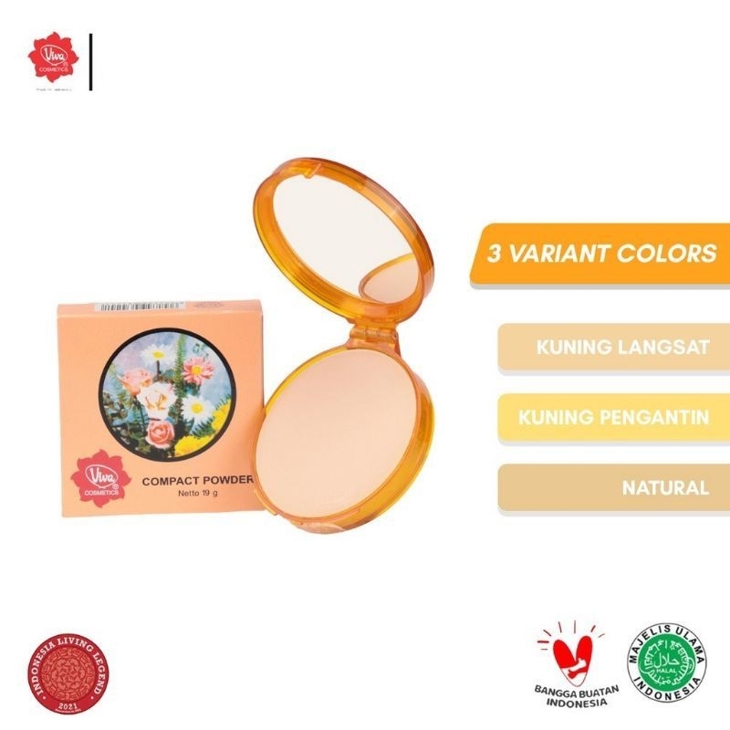 Viva Compact Powder 19gr | Bedak Padat - Viva Bedak Padat