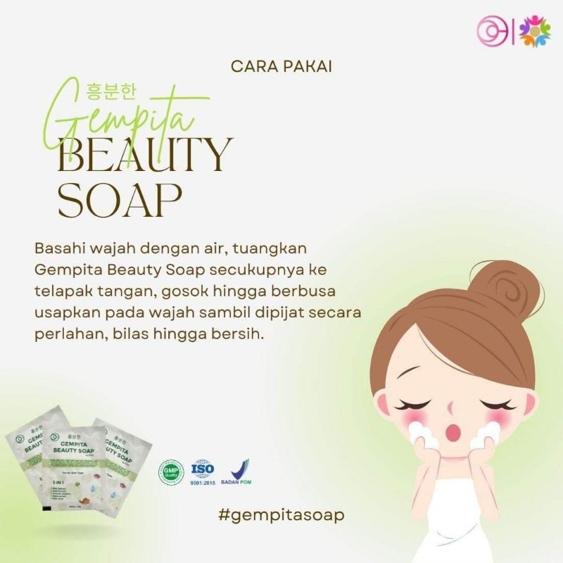 Gempita  Beauty soap &amp; Gempita peel off mask original 100% pembelian min 2 pcs free kuas masker