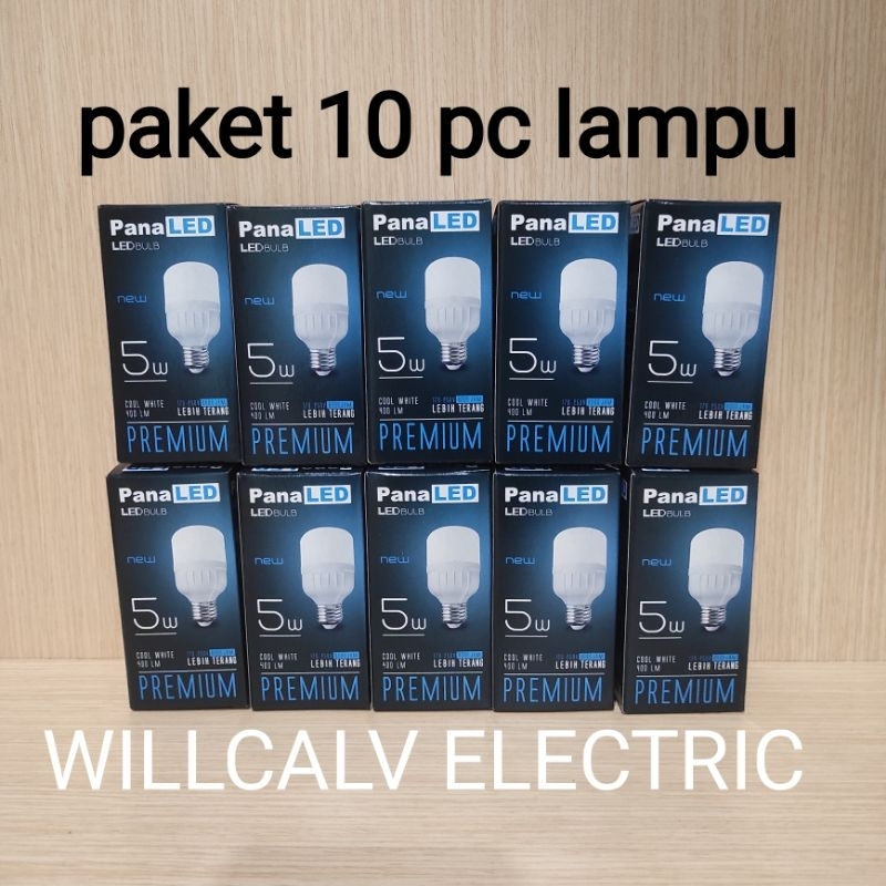 Paket 10 pc Lampu led PANALED by LUBY 5W cahaya putih E27 / Lampu led kapsul 5W cahaya putih E27