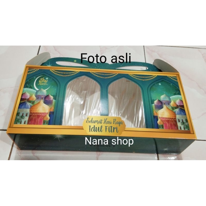 Box lebaran TBIF ARABIC/dus toples/packaging kue kering set 4 toples persegi