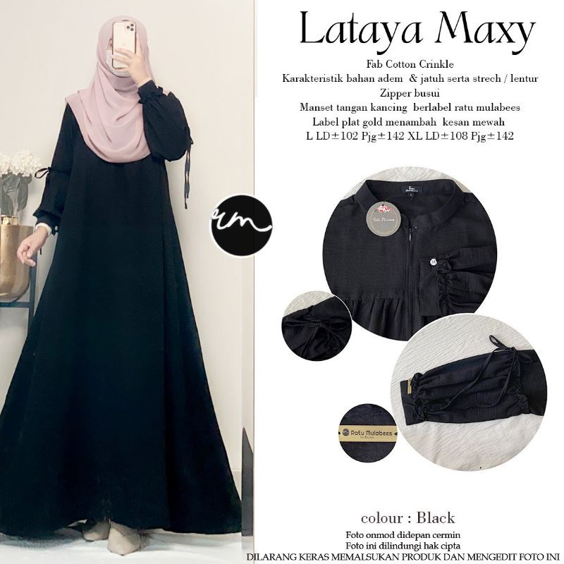 Lataya Maxy Dress bahan cringkle