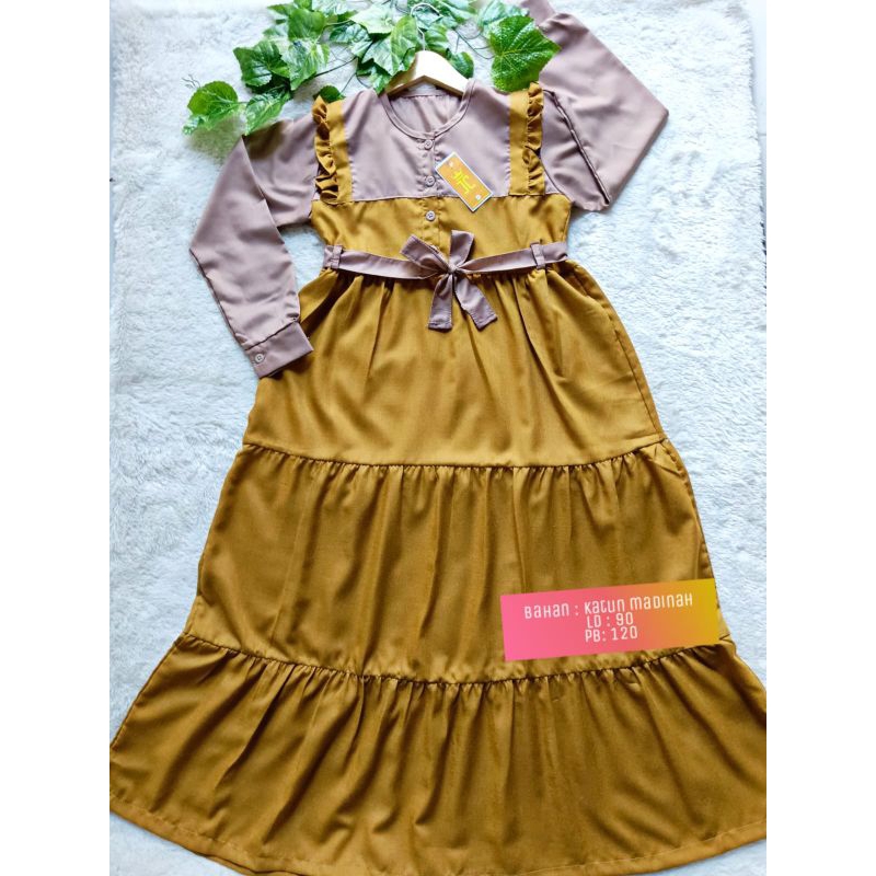 Baju Gamis Anak Perempuan Katun Madinah