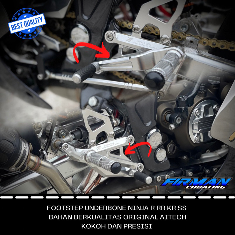 Footstep underbone cnc ninja R SS KR dan RR Original Aitech