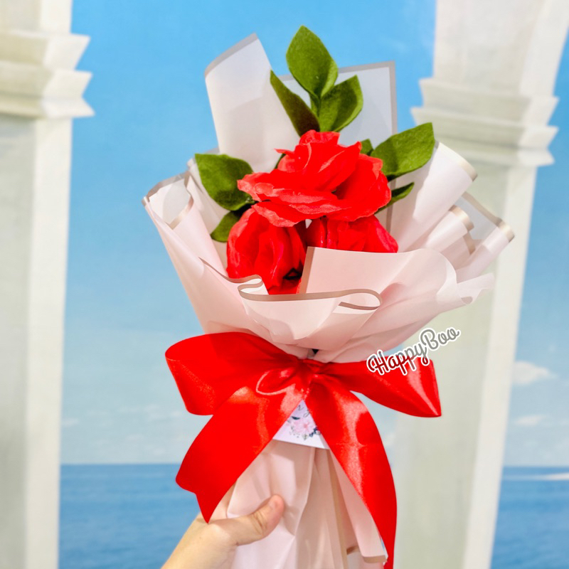 buket bunga besar hadiah bouquet flowers ranunculus SBR large gift ( gratis kartu ucapan )