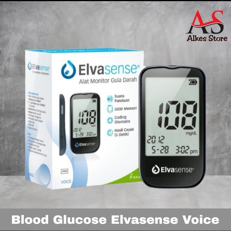 Alat Test Gula Darah Elvansense Voice   Test Gula Darah Elvasense