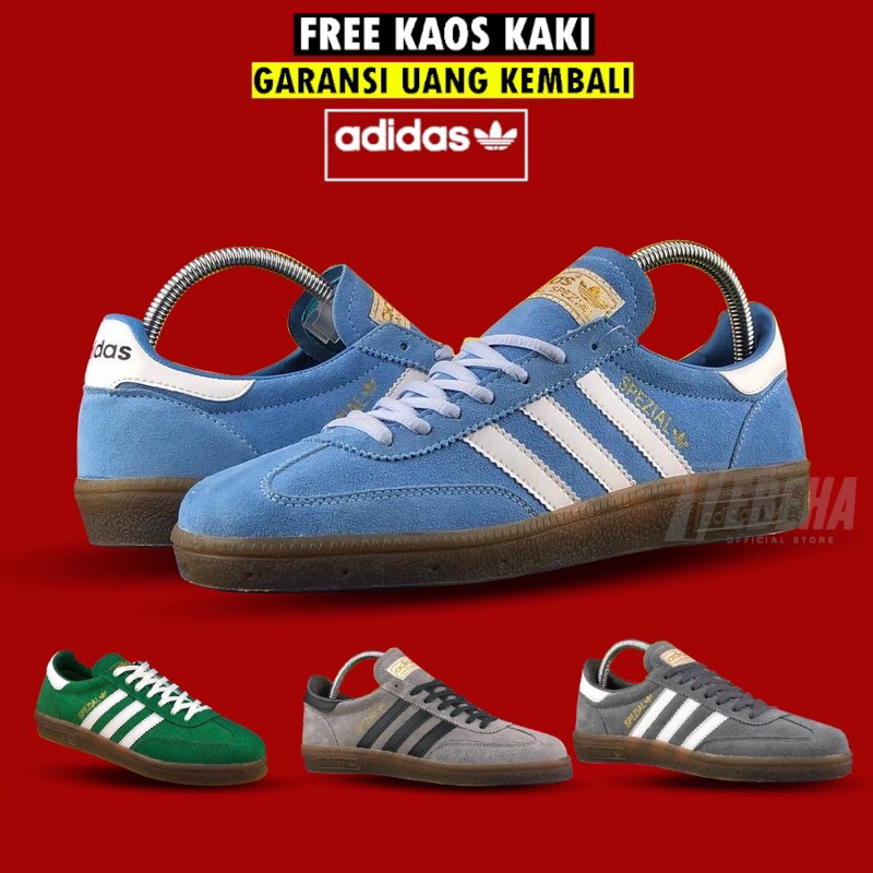Sepatu Sneakers Adidas Spezial Handball BNIB HIGH QUALITY PREMIUN Terbaru Ice Blue Navy Black Full C