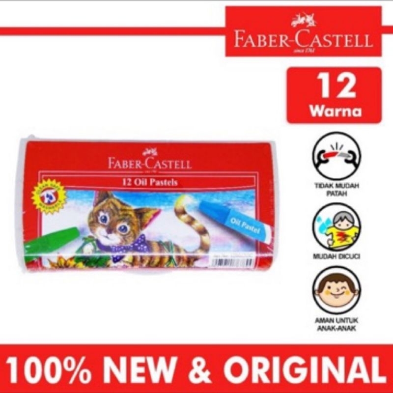 

krayon Crayon oil pastel Faber-castell 12 warna