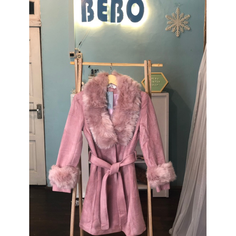 Winter Wool Fur Coat for Woman Coat Wol Bulu Wanita