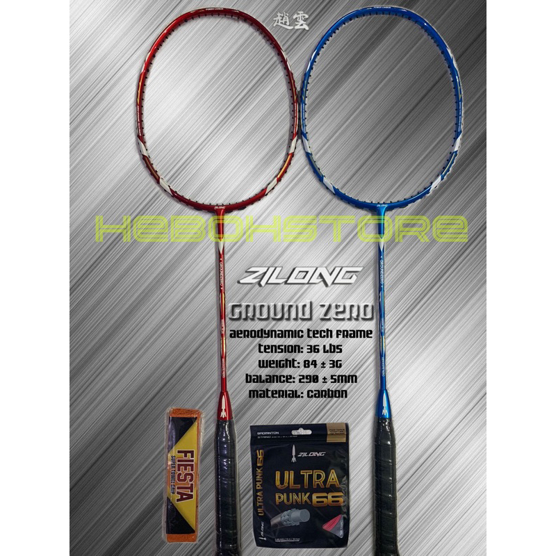 RAKET BADMINTON BULUTANGKIS ZILONG GROUNDZERO/GROUND ZERO KUAT 36LBS