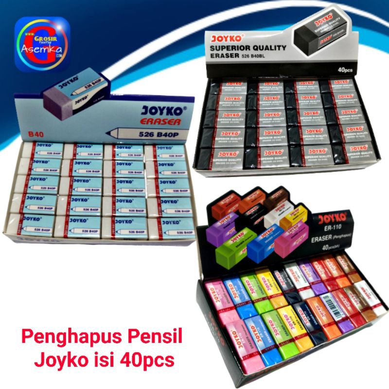 Eraser Penghapus Pensil Joyko isi 40 pcs