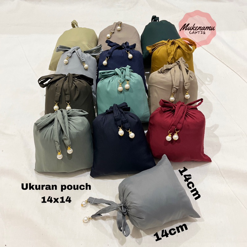 Mukena Dewasa Traveling 2in1 Parasut Crinkle Pouch Mini