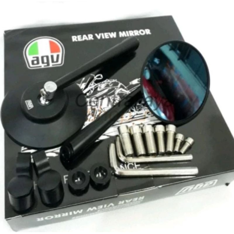 spion bulat classic kaca spion bulat cnc kaca biru Vespa cb100 fazzio  Fino Scoopy dan motor lainnya