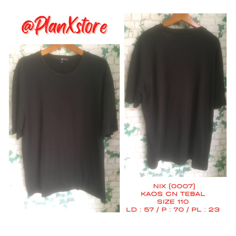 NIX KAOS CN WARNA HITAM PRELOVED TERJANGKAU
