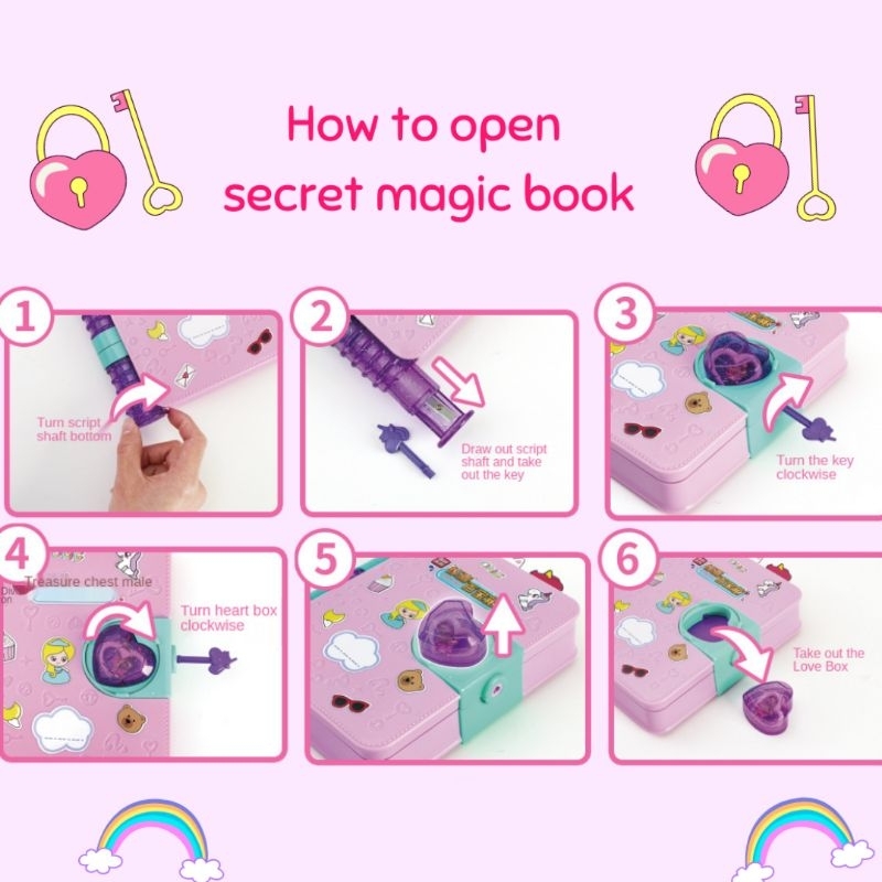 【COD】Mainan Surprise Treasure Magic Book Aksesoris Kado Anak Puzzle Hadiah Ulang Tahun Untuk Anak Perempuan