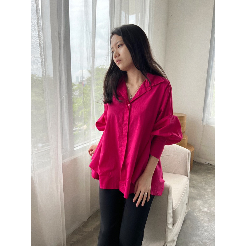 Selim Label Sasha Shirt Korean Shirt Oversized Basic Shirt