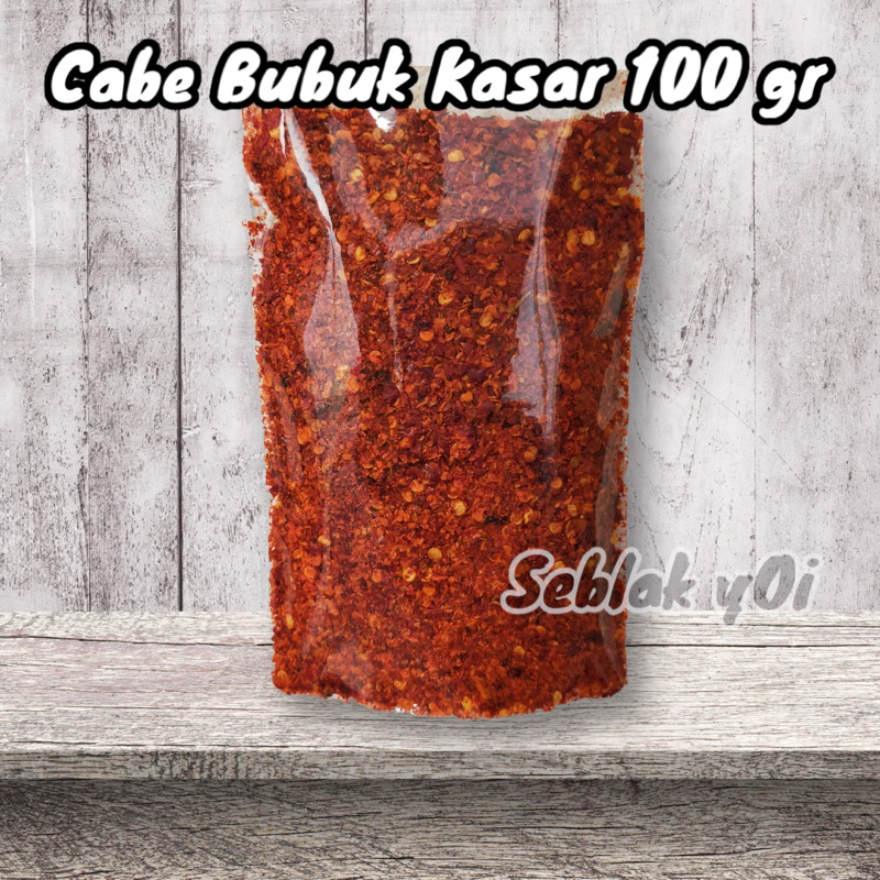 Cabe Bubuk Kasar 100 gram super pedas jeletot