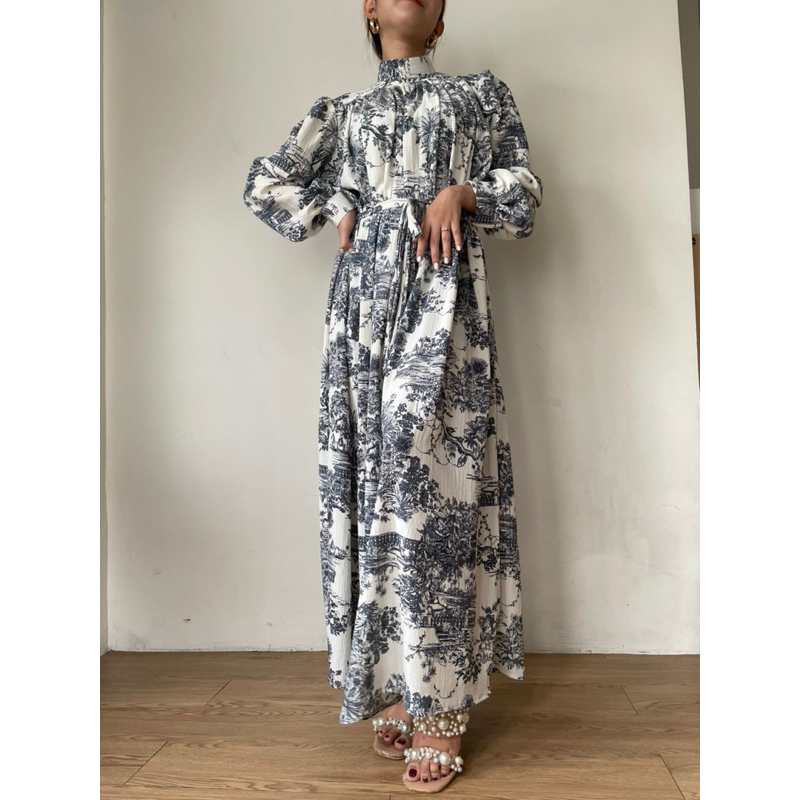 Zéa - Milly - Dress Vintage Korea Motif Crincle